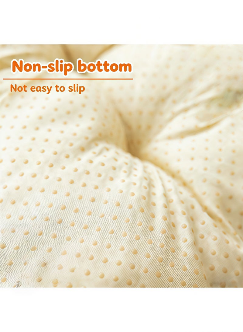 Chair Cushion, Plush Seat Cushion, Chair Pad with Ties, Thickened Square Fluffy Cushion Backrest Pillow, Anti-slip Office Chair Cushion, Reading Cushion Pad for Long Sitting, Floor Cushion 40*40cm - Image 3